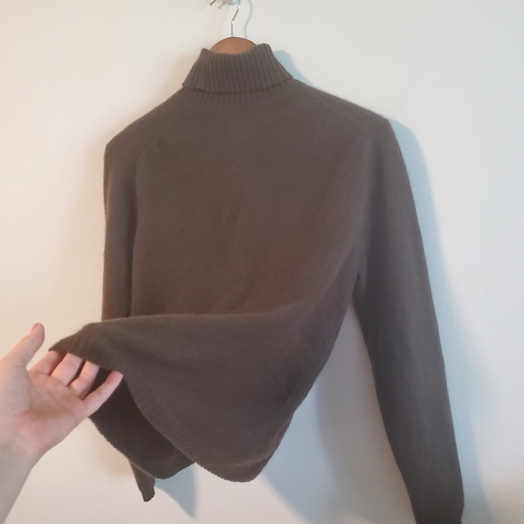 Talbots 100% Cashmere brown turtleneck sweater size XL comfy warm layering - Picture 11 of 11